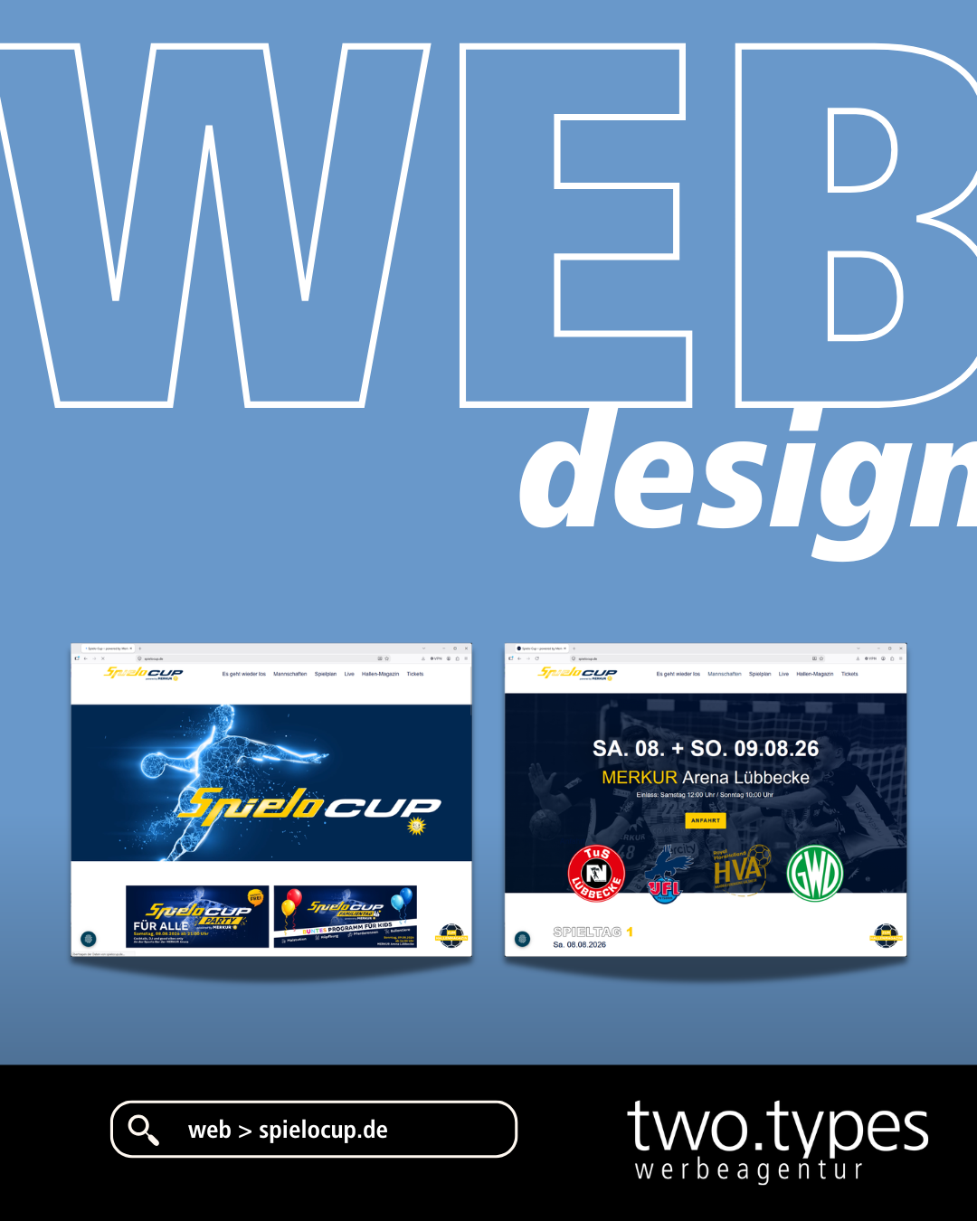 Veranstaltungswebsite für den SpieloCup